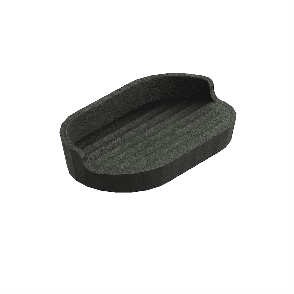 image 1 of Cosmic Countertop Soap Dish with Durable Plastic for Bathroom, Matt Finish Black