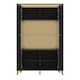 image 2 of Genoa Vitrin 2 Door in Black Matt/Gold