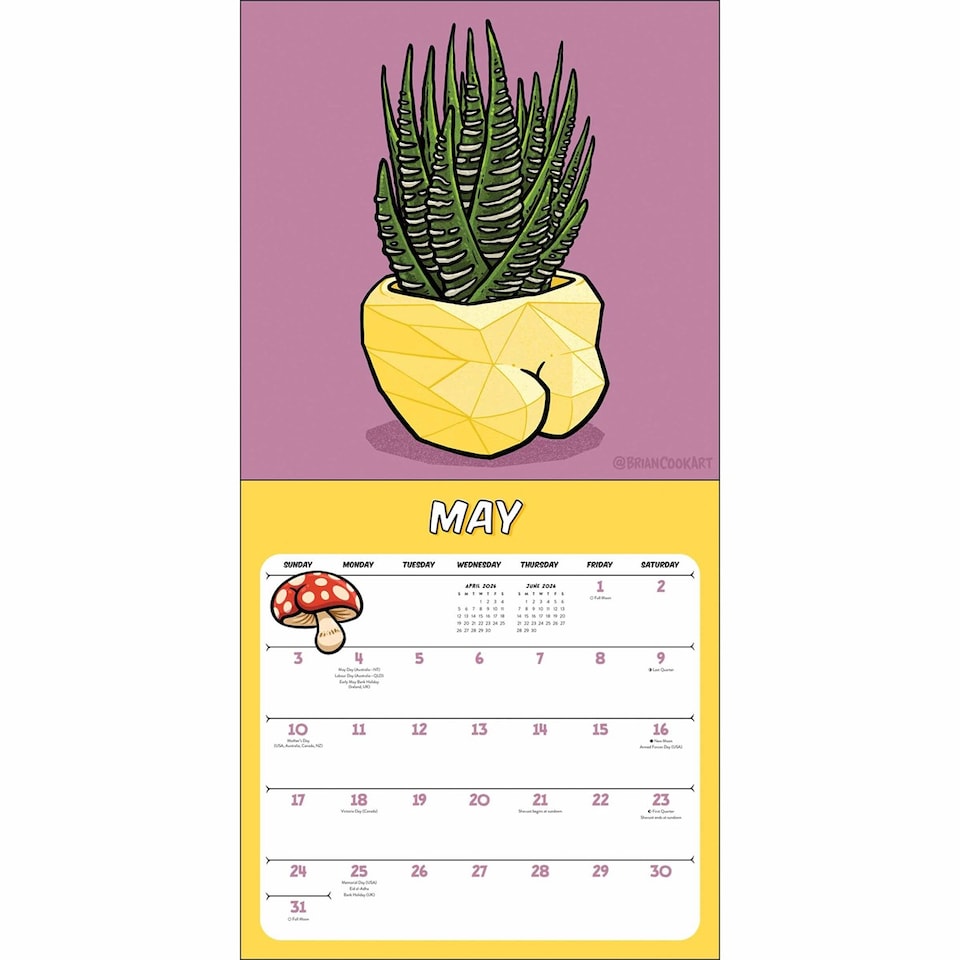 image 1 of Butts on Things 2026 Wall Calendar