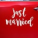 image 1 of Just Married Wedding Car Sticker