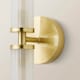 image 6 of ValueLights Canya Pair Gold 2 Way IP44 Frosted Glass Wall Lights & Bulbs | Gold