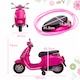 image 7 of AIYAPLAY Vespa Licensed 12V Kids Electric Motorbike w/ Music, Light, Pink