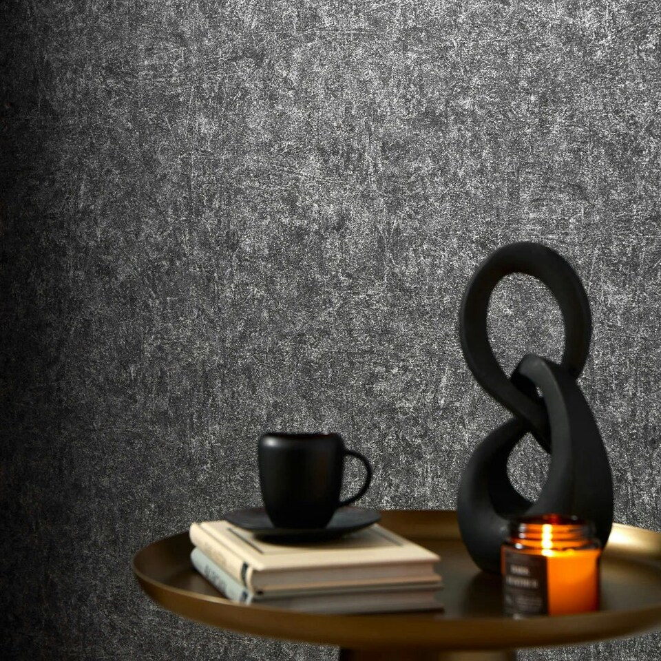 image 1 of Dolomite Metallic Wallpaper in Gunmetal Multi