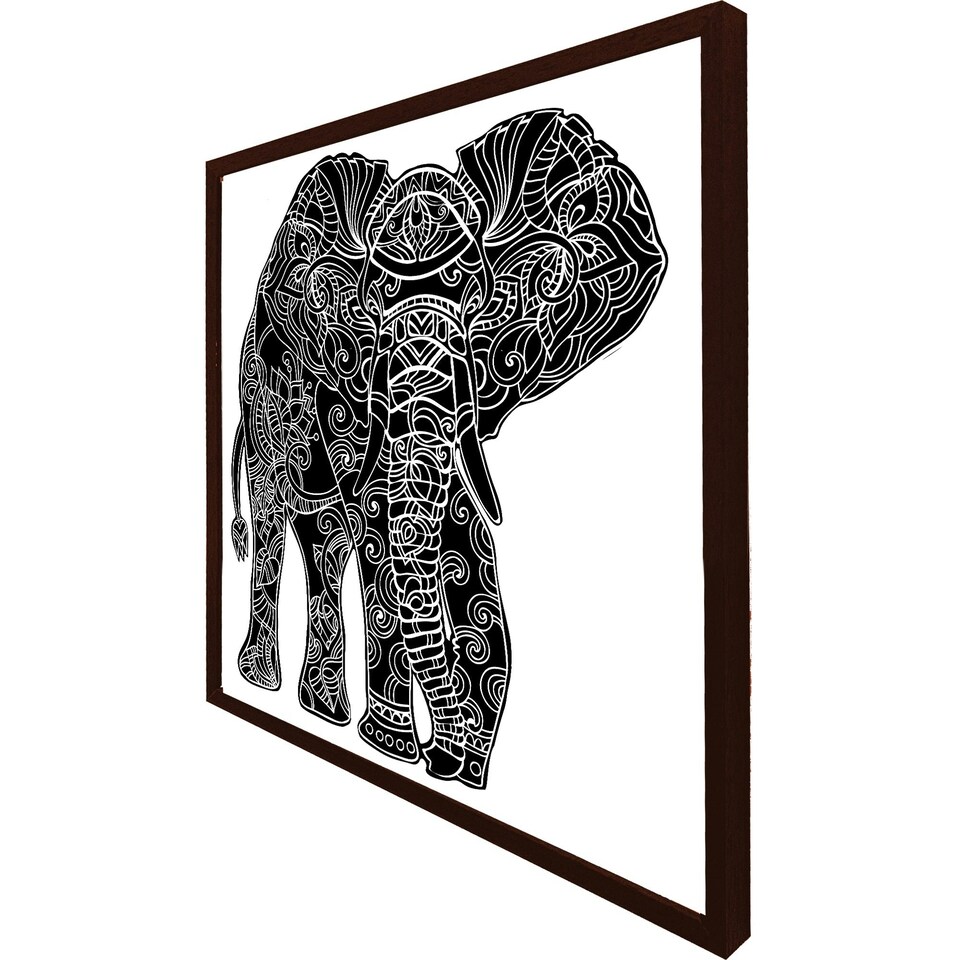 image 1 of Elephant silhouette (Picture Frame) Brown | S