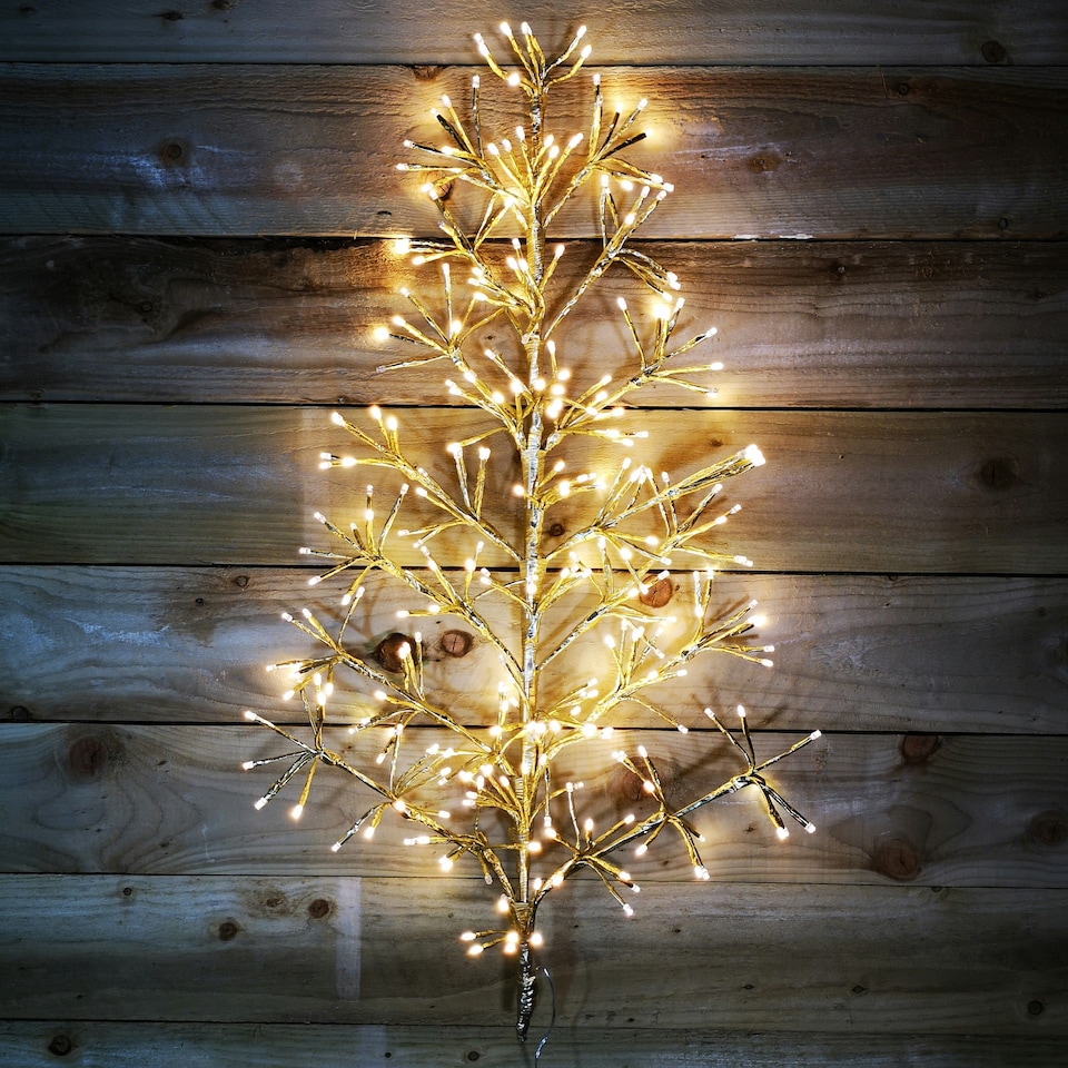 image 1 of 3ft Warm White Christmas Tree Starburst 296 LED Garden Lights Outdoor Decoration