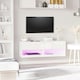image 2 of HOMCOM Wall Mount TV Stand W/ LED Lights Media Console with Storage & Cable Hole