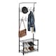 image 1 of House of Home Metal Hat Coat Stand Clothes Plus Shoes Rack Umbrella Steel Stand Hanger Hooks Black | Black