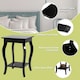 image 9 of COSTWAY Set of 2 End Table Living Room Sofa Side Table Black Black