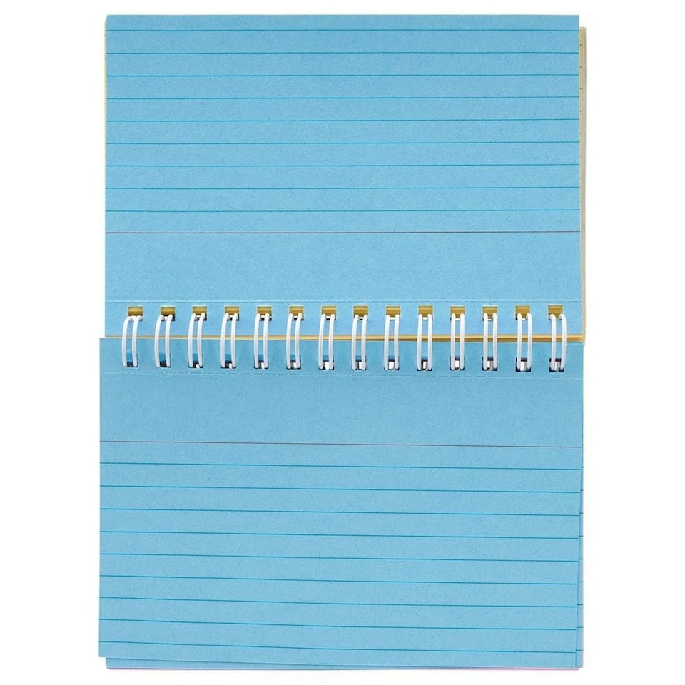 image 1 of Pack of 50 5"x3" Spiral Ruled Coloured Index Cards by Concept