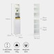 image 5 of VonHaus Holbrook White Tall Bathroom Cabinet Freestanding