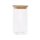 image 1 of Pebbly Square 1400ml Canister With Bamboo Lid