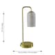 image 8 of Set of 2 Victoria - Satin Brass Touch Lamps with Frosted Glass Shades Bronze | White