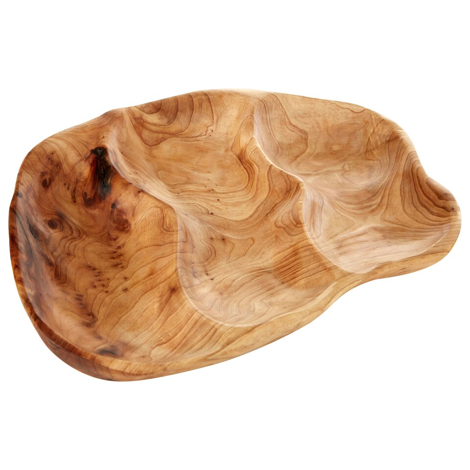 image 1 of Savin 3 Section Serving Dish in Cedarwood Brown