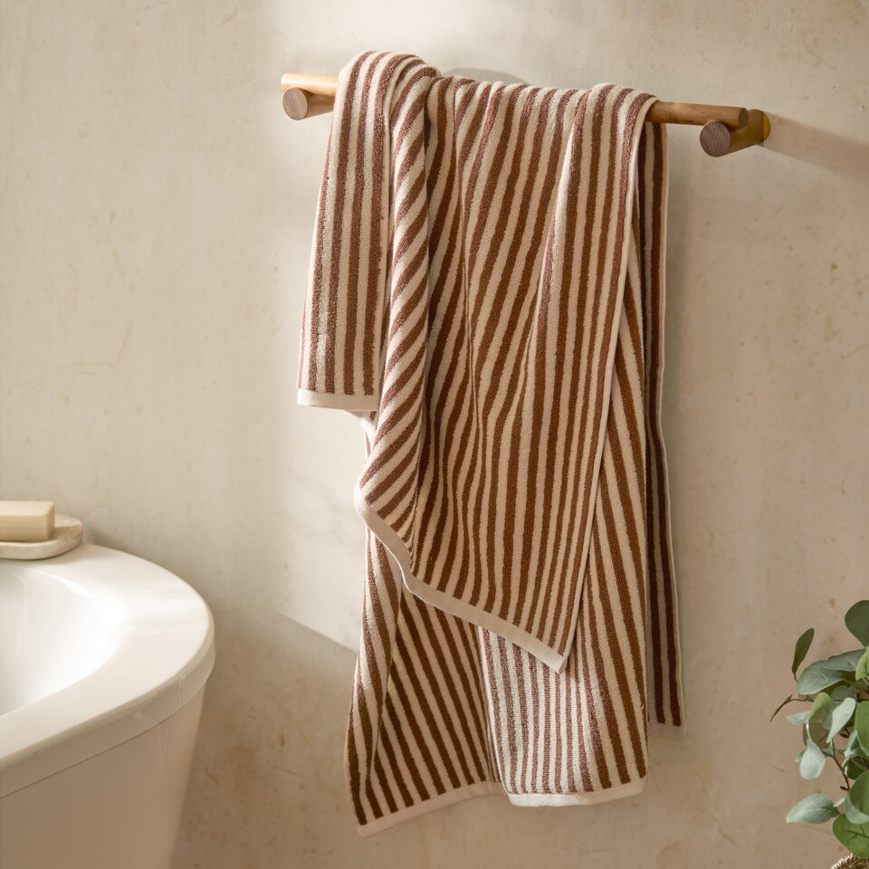 image 1 of Yard Hebden Striped 100% Cotton Towel
