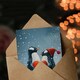 image 3 of Gentoo Penguins Couple Love Heart Blank For Him Or Her Art Xmas Festive Christmas Card