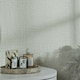 image 3 of Linen Lustre Wallpaper in Warm Grey Multi