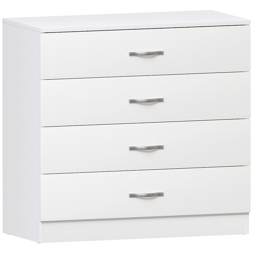 image 1 of Vida Designs Riano 4 Drawer Chest of Drawers Bedroom Storage, White