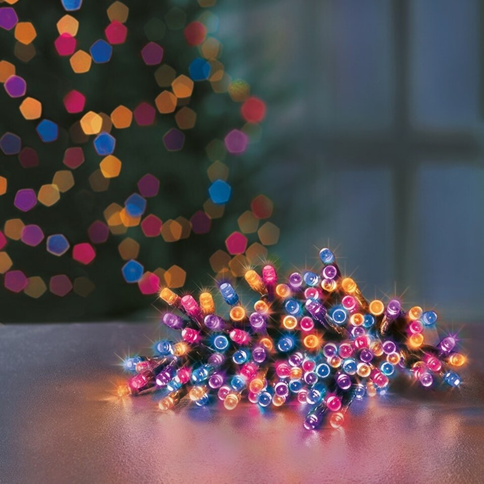 image 1 of Premier Timelights Battery Operated Rainbow 5m Multi | Rainbow LEDs, Green Cable