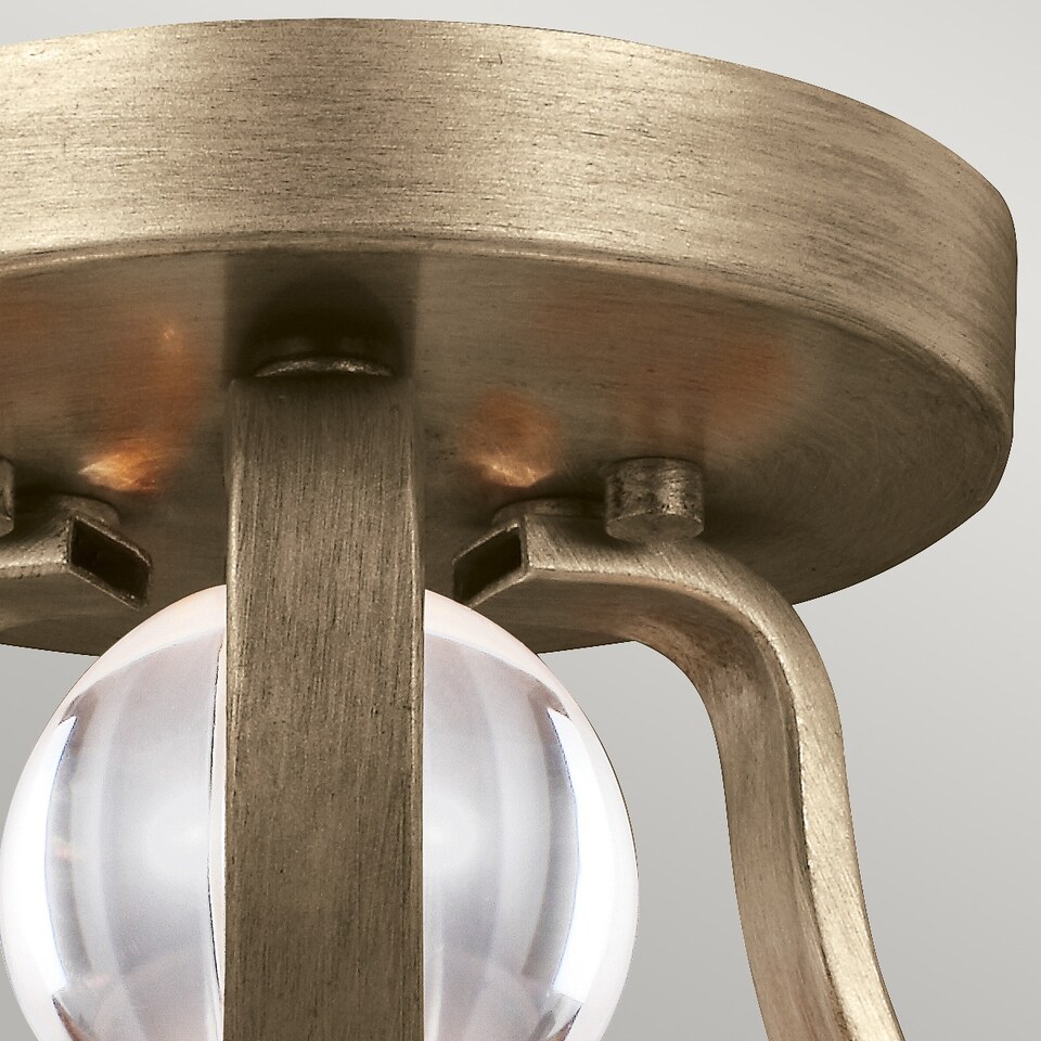 image 1 of Evington 2 Light Semi Flush Ceiling Light Gold, E27