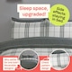 image 4 of Harris Check Polyester Duvet Cover Set with Pillowcase Grey | Double