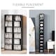 image 4 of HOMCOM 204 CD Media Display Shelf Unit Set of 2 Blu-Ray Tower Rack w  Adjustable Shelves Bookcase Storage Organiser, Black