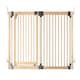image 1 of Safetots Wooden Multi Panel Room Divider, up to 176cm, Natural Wood, 76cm Tall, Multi Panel Flexible Room Barrier, Room Divider with Door for Baby Cream | Natural