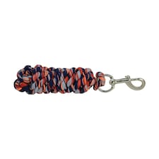 Hy Three Toned Lead Rope - Grey/Red/Navy/Orange - 2m