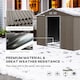 image 3 of Outsunny 9 x 6ft Metal Garden Shed, Outdoor Storage Tool House with Ventilation Slots, Foundation Kit and Lockable Double Doors, Light Brown