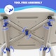 image 6 of HOMCOM Shower Stool for Elderly Disabled Adjustable Shower Stool Blue