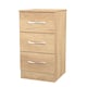 image 4 of Hampshire 3 Drawer Bedside Cabinet in Nebraska Oak (Ready Assembled) | Brown | Nebraska Oak