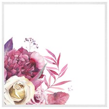 Pink floral (Picture Frame) White | S