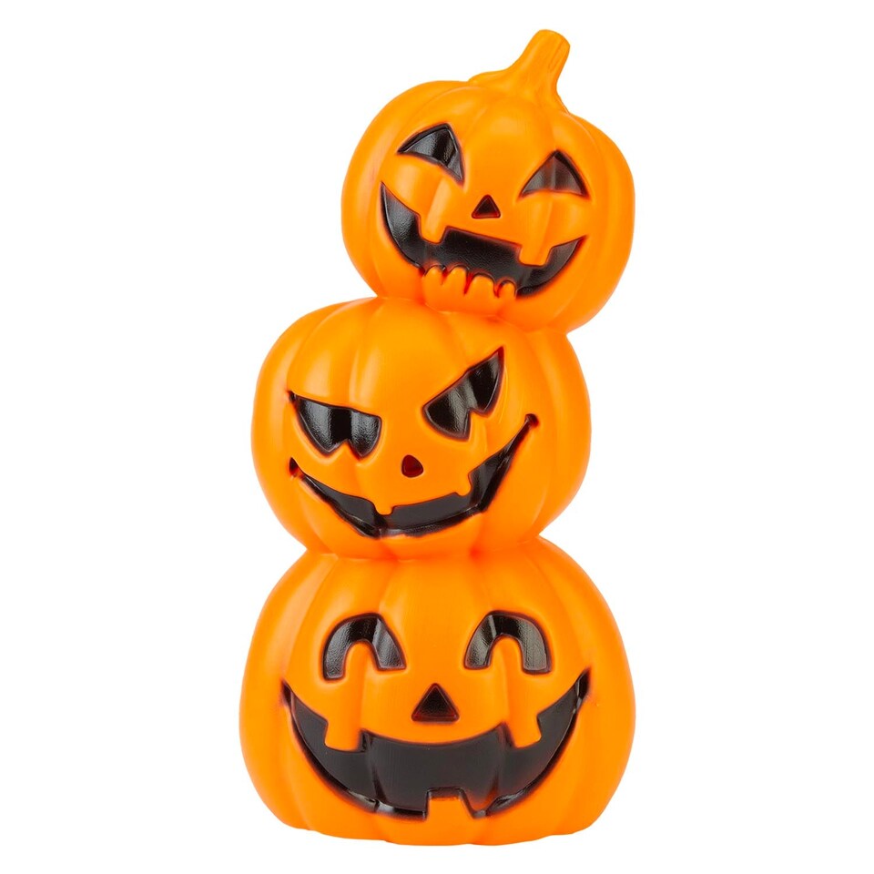 image 1 of PMS Halloween Pumpkin Light Up Decoration - Orange 30cm x 15cm