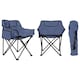 image 1 of Harbour Housewares Premium Folding Camping Chairs with Pockets & Carry Bag - Navy - Pack of 2 | Blue | Navy