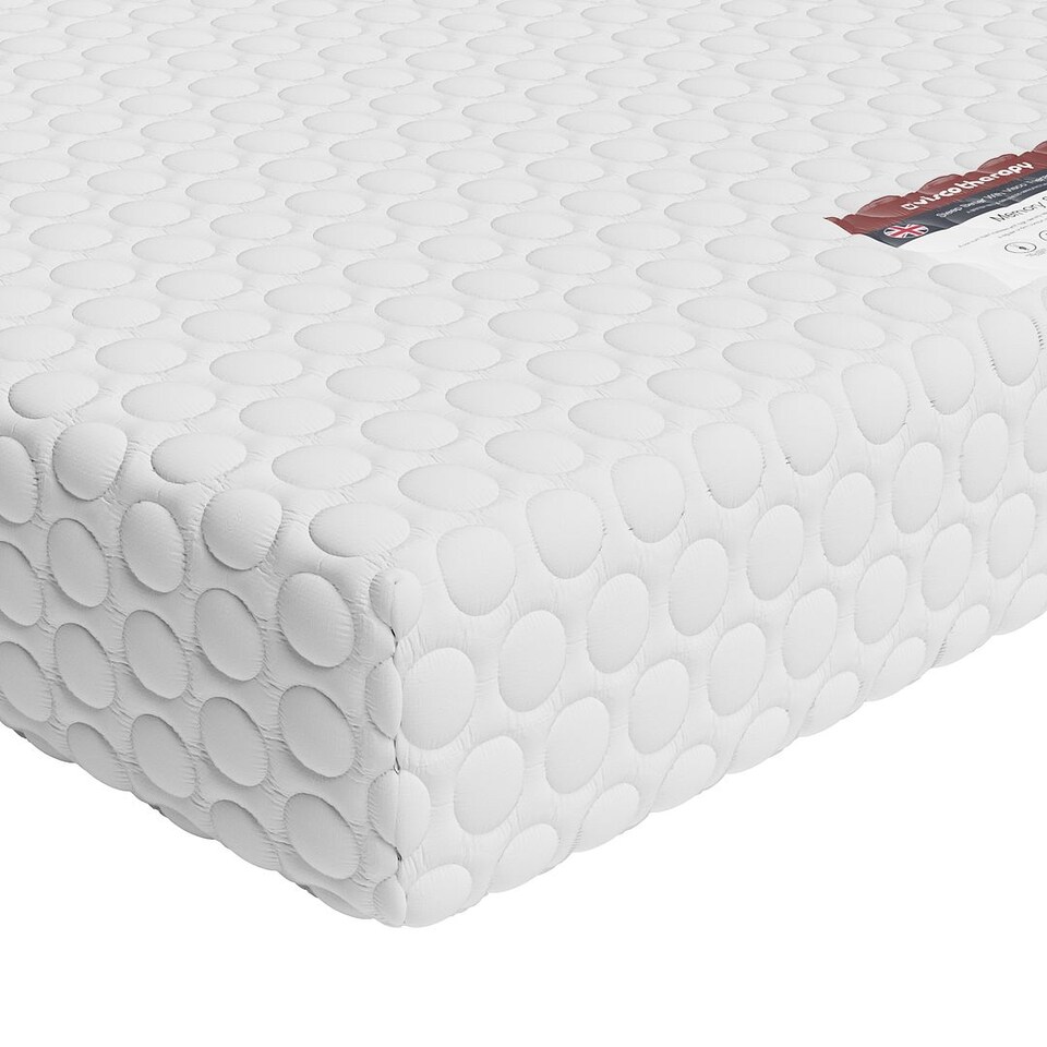 image 1 of Visco Therapy Foam Mattress 20cm - Medium Comfort, Cooling Layer, UK Made | White | White | Double | 1