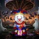 image 7 of Outsunny 4ft Blow Up Outdoor Halloween Decoration, Clown on Bicycle