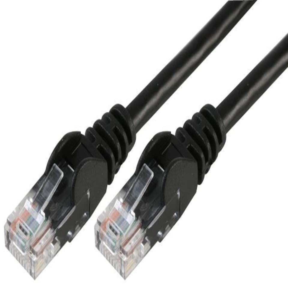 PRO SIGNAL - 20m Black Cat5e Snagless UTP Ethernet Patch Lead