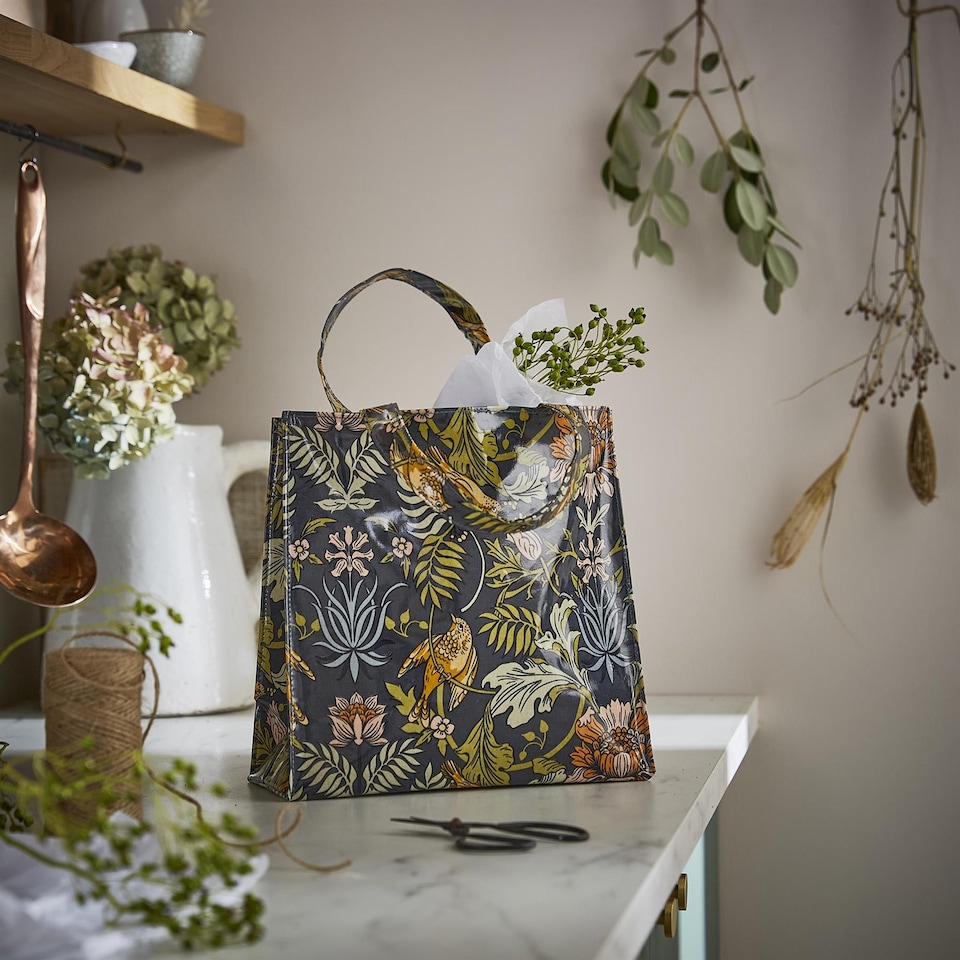 image 1 of Ulster Weavers Finch & Flower PVC Bag - Small Navy