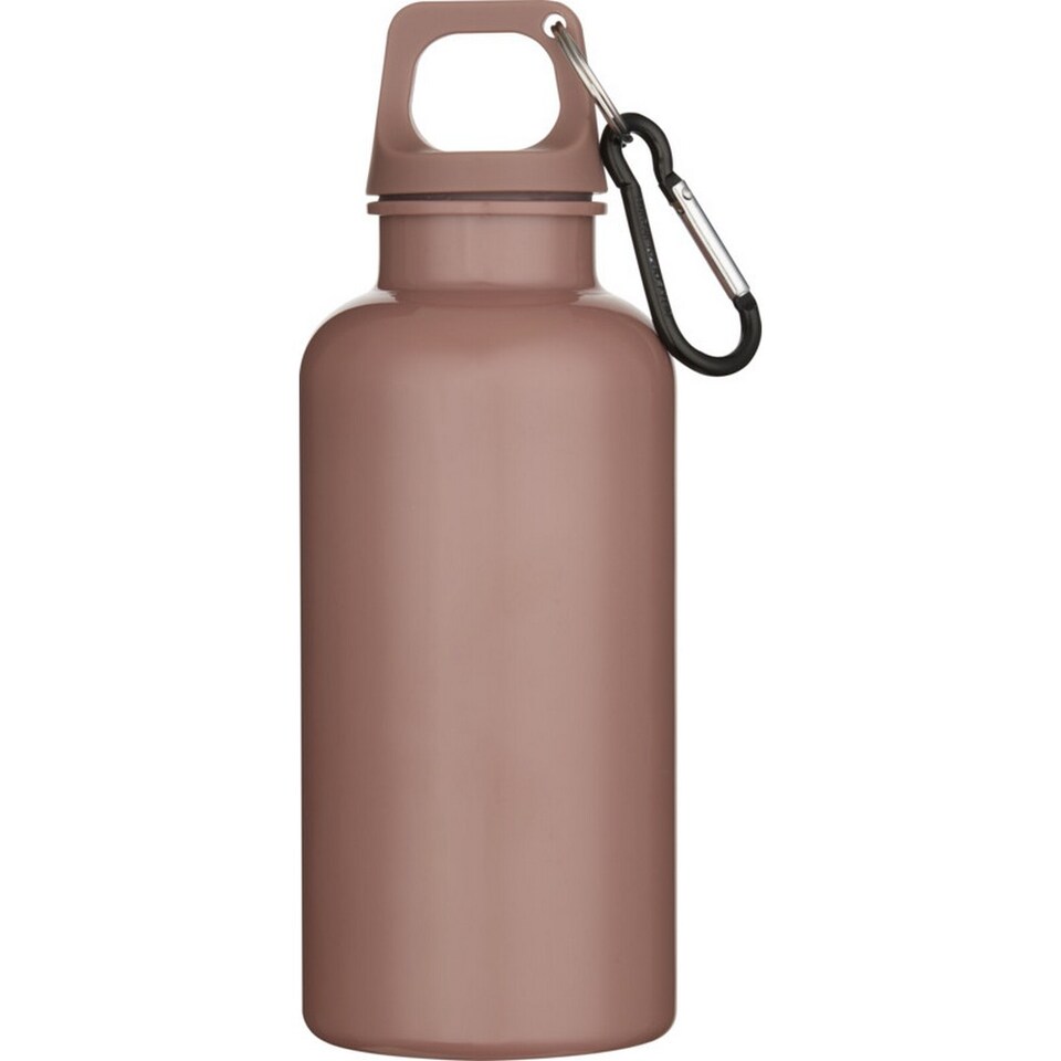 image 1 of Floso Oregon Solid Plastic Carabiner Clip 400ml Water Bottle | Pink | Dusty Pink | 1