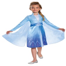 Disney Frozen Elsa Costume – Girls Officially Licensed 2-Piece Fancy Dress Outfit, Blue, Ages 3-8