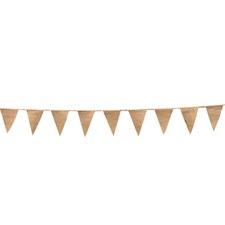 Plain Hessian Flags Withtwine String Party Bunting 3m with 14 Flags