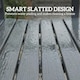 image 6 of Outsunny 2 Seater Plastic Garden Bench, Outdoor Patio Furniture, Grey | Grey | Grey wood effect | Not provided