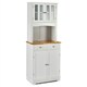 image 3 of COSTWAY Kitchen Pantry Cabinet Buffet Cupboard W/ Drawer White