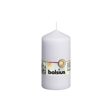 Bolsius White Pillar Candle 13cm Decorative Unscented Home Decor Ambient Candle