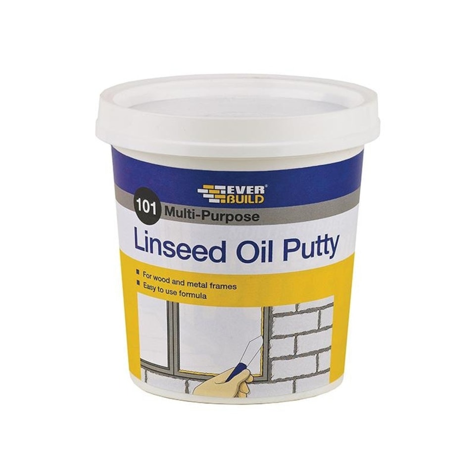 Everbuild Sika 101 Multi-purpose Linseed Oil Putty - Natural - 500g
