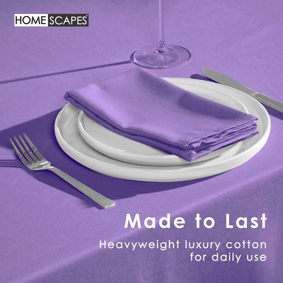 image 1 of Homescapes Purple Tablecloth - 178 x 300 cm Purple