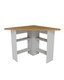 image 1 of Corner Computer Desk with Shelves | Multi | Sapphire Oak & White | 1