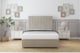 image 2 of Sloomy Kansas Cream Plush Divan Bed Base 4 Drawers With 26 Inch Strutted Headboard | Cream | Cream | Super King | 1