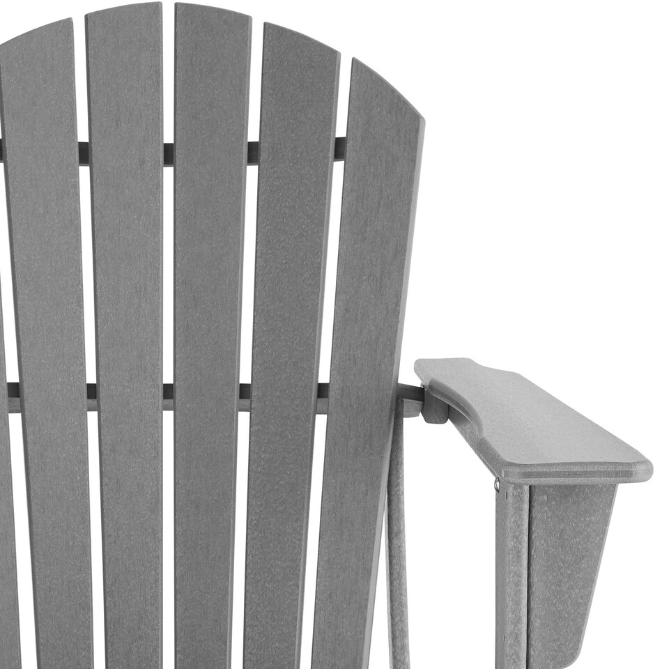 image 1 of Garden Chair - Adirondack design, high backrest, wide armrests Grey | Light Grey