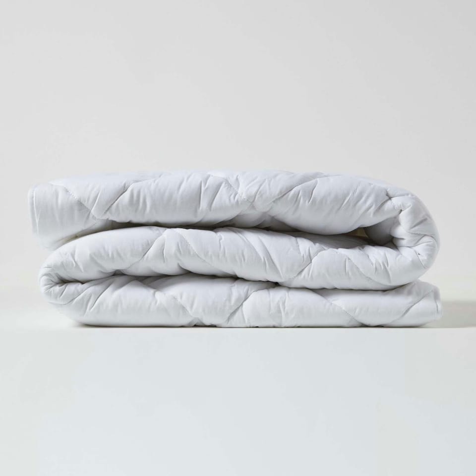 image 1 of Homescapes Luxury Extra Thick 500 GSM Cotton Mattress Topper - Double | White | Double