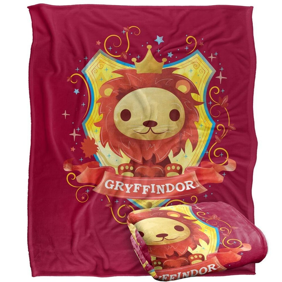 image 1 of Harry Potter Gryffindor Cute Blanket - Multicoloured - One Size